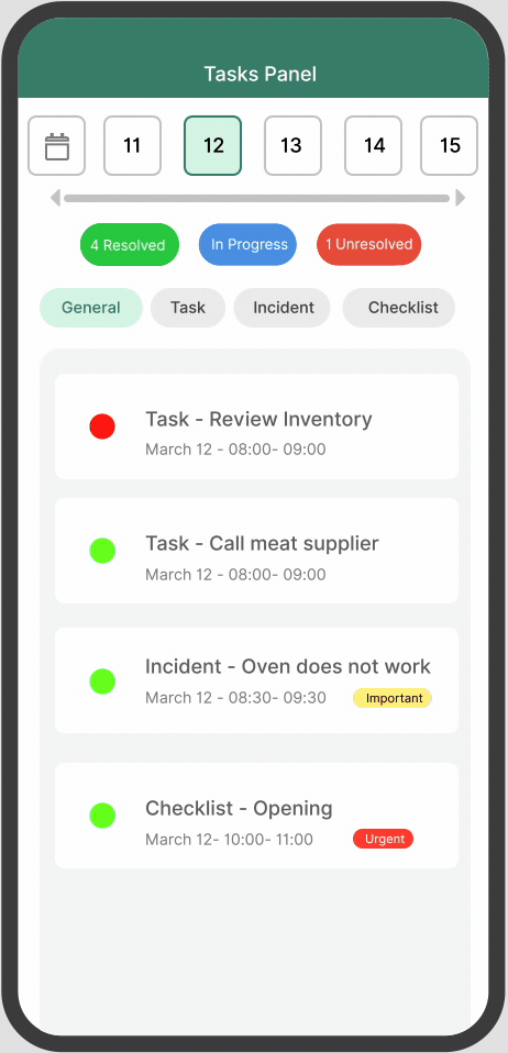 Track task completion