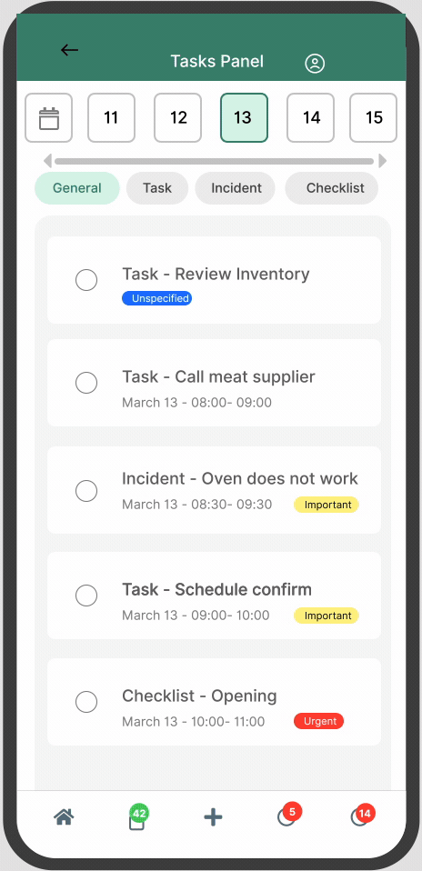 From simple task to checklist